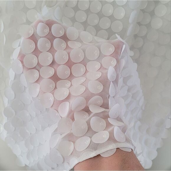 W By Worth White Circle aplique dress Size 6 - Picture 7 of 13